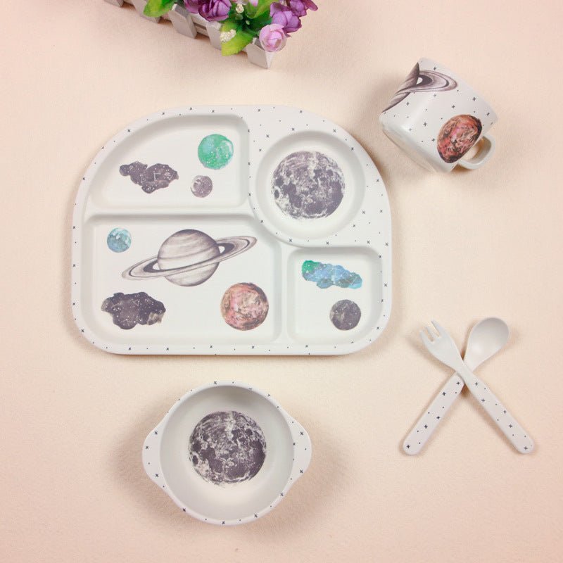 baby feeding bowl plate dishes fork spoon cup 5pcs/set - 15